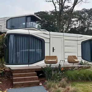 Сборный китайский водонепроницаемый мобильный капсульный отель-вилла, миниатюрный современный дом-капсула, сборный модульный дом для коммерческого использования - Product Image 4