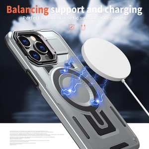 <span class=keywords><strong>Coque</strong></span> de protection magnétique antichoc 5-en-1 pour <span class=keywords><strong>iPhone</strong></span> 16 Pro Max avec support de téléphone et support d'objectif, design professionnel - Product Image 4