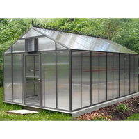 Bricolage Maison Jardin Fée Maisons Vertes Installation Facile avec Toit en Polycarbonate Matériau PVC et Cadre en Acier Assemblé Facilement