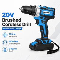 Ensemble de perceuses sans fil BLUEPOWER 20V, perceuse électrique professionnelle, outils électriques à main haute efficacité, bricolage, perçage et fixation