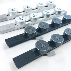 Smart Power Track Rail <strong>Socket</strong> with Universal Power Adapter /protector Switch <strong>Desk</strong> Power Track <strong>Socket</strong> Hidden Type Aluminum Alloy - Product Image 1
