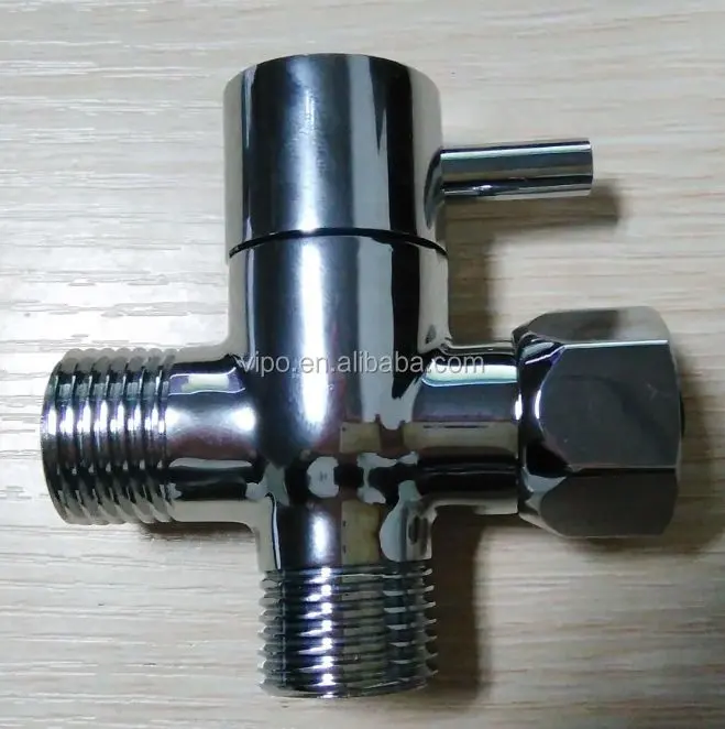 Messing Zwei Drei-Wege-Dusch umlenk ventil, Dusch set Wasser getrennter Wasser um lenker, M1/2 "-M1/2"-F1/2"