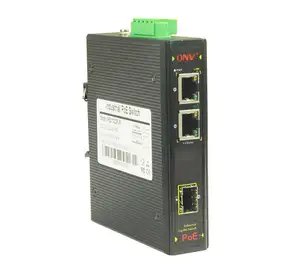10/100/1000M Industri PoE Switch 3-Port Gigabit POE Media Converter untuk Kamera Ip