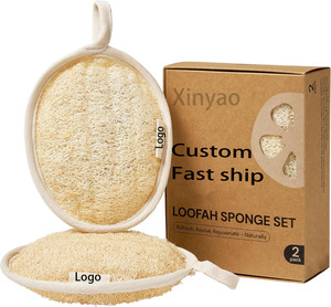 Esponja Exfoliante Natural de Doble Cara, Esponja de Baño de Loofah de Planta 100%, Exfoliante Corporal, Almohadilla de Ducha - Product Image 1