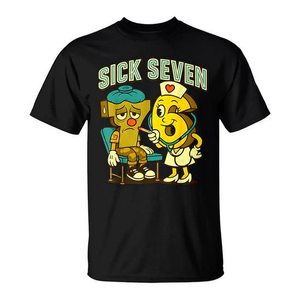 T-shirt Meme Halloween Sick Seven 67, design infirmière 6 et patient 7 - Product Image 2