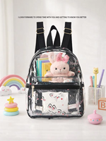 Sac à dos transparent imprimé JOYSUN, best-seller, imperméable, en PVC, sac de rangement, sac à dos pour étudiants, grande capacité, sac à dos transparent