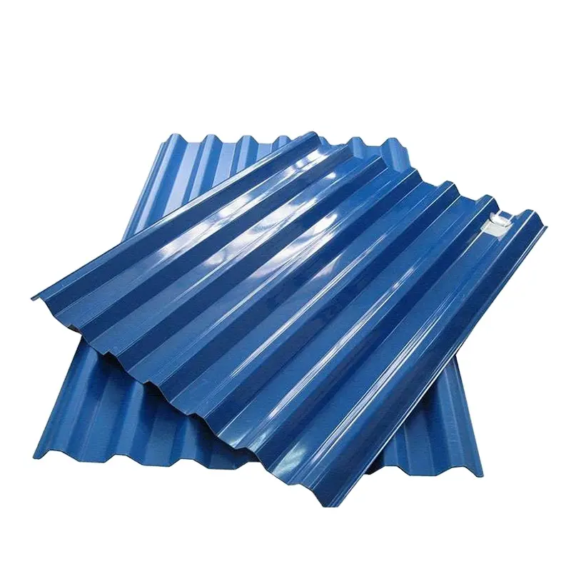 ASTM DIN JIS 0.14-0.2 mm APVC UPVC 22 gauge 4x8 Cold Rolled GI Colored coat Corrugated Zinc Metal Galvanized Steel Roofing Sheet