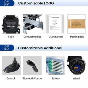 100kg di capacità in acciaio al carbonio forte potere sedia a rotelle 250W X2 motore costo-efficace motorizzato di riabilitazione pieghevole piombo - Product Image 5