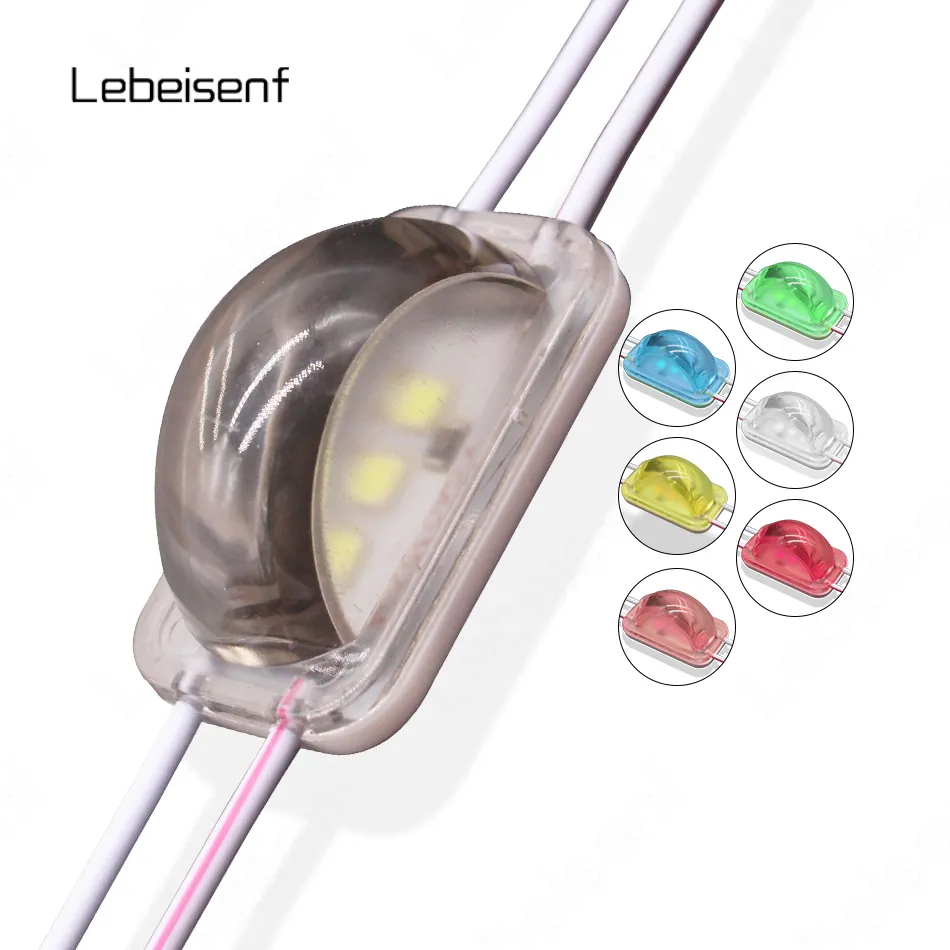 Módulos de led para decoração de rodas, corda de luz de baixa tensão 12v 24v 1.5w 2835 smd 3 leds cor única rgb flash