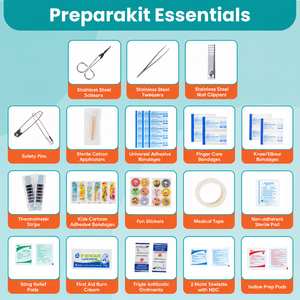 Bolsa de Kit de Emergencia para Bebés con Diseño de Adhesivos Lindos y Portátiles de Ori-power, Estuche de Almacenamiento de Primeros Auxilios para Viajes, Organizador de Medicamentos para Viajes al Aire Libre - Product Image 2