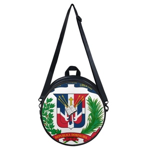 Bolso de Mano Circular de PU con Estampado de la Bandera de República <span class=keywords><strong>Dominicana</strong></span> para Mujer, Correa Ajustable, Mochila Cruzada para <span class=keywords><strong>Viajes</strong></span> y Desplazamientos al Aire Libre - Product Image 5