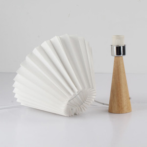 Nordic Bedroom Bedside <strong>Ins</strong> Girls Table Lamp Warm Simple Wood Korean Retro Pleated Rattan Lamp <strong>Plug</strong> <strong>in</strong> Desk Night Light - Product Image 6