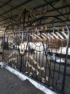 Châu Âu hiện đại trang trí vườn rèn sắt cửa Thiết kế trang trí ngoài trời thép pergola mái vòm sắt thiết kế - Product Image 5