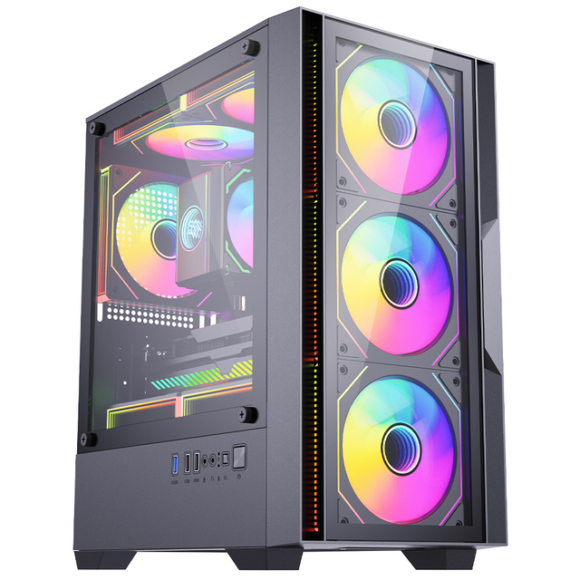 SNOWMAN Arabic Style RGB Gaming PC Case High Airflow Design with Tempered Glass Water Cooling Support Gaming Computer Case