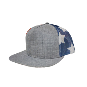 Hombres Mujeres Adulto Estrellas Rayas Sombrero de malla de 5 paneles GA Almacén Gorras deportivas ajustables Lote para estilo Hip Hop para viajes - Product Image 4