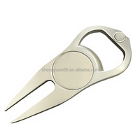 Outil de réparation de divots de golf en alliage de zinc, marqueur de balle personnalisable avec logo, ouvre-bouteille, étanche, durable, cadeau pour club de golf