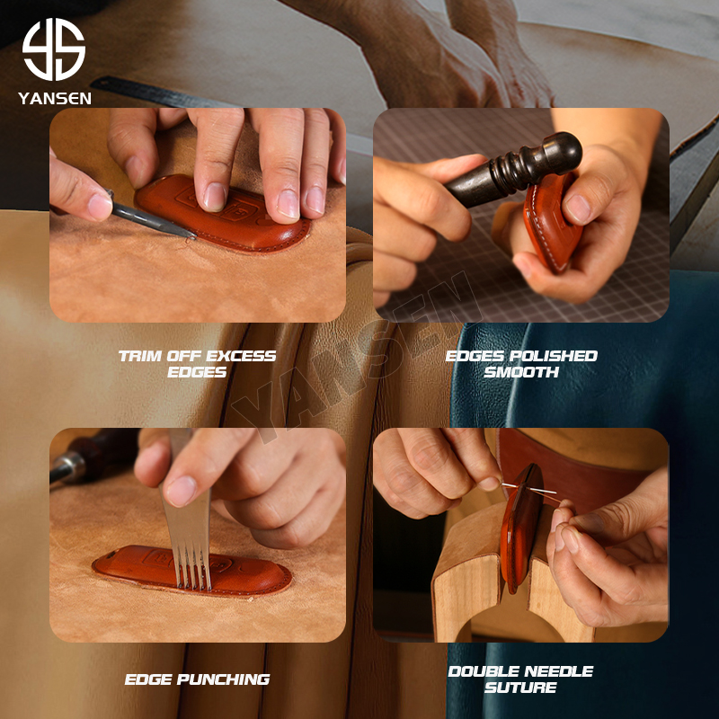 Custodia In Pelle Per Chiave Peugeot Django 150 Creative - Portachiavi In Cuoio Vegetale, Protezione Antigraffio, Cucita A Mano - 5