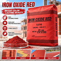 Pigment d'oxyde de fer rouge en gros 110 130 en poudre, stable aux UV, faible absorption d'huile pour marquage routier en asphalte coloré