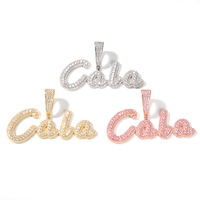 Collier personnalisé avec pendentif lettre en spirale, bijoux hip-hop en zircon cubique pour hommes et femmes, chaîne à maillons pour fêtes, livraison directe