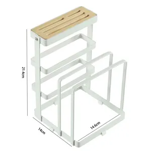 Creatieve Multifunctionele Keuken Opbergrek Mes Houder Snijplank Rack Mes Houder