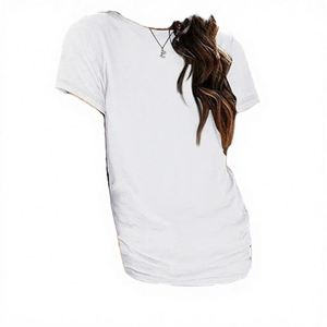 Women's T-Shirt Double-Sided Red <b>Rose</b> Embroidery on ChestO-NeckLoose Fit Comfortable & Breathable Casual Everyday <b>Top</b> - Product Image 2