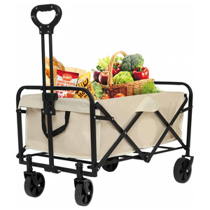 Chariot de <span class=keywords><strong>jardin</strong></span> pliable <span class=keywords><strong>d</strong></span>'extérieur 2026 avec frein et roues, idéal pour le camping - Product Image 1