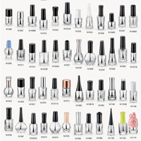 Flacon carré de vernis à ongles en gel de 12 ml, couleur personnalisée, rose, rectangulaire, vide, avec pinceau