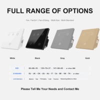 Sakelar WiFi Smart 2 Gang untuk Lampu Kipas Plafon Standar EU UK, Kontrol Jarak Jauh via Aplikasi, Bekerja dengan Alexa Google, Monitor Daya