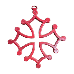 Plaque murale décorative en fonte de différentes tailles, France Occitanie, <span class=keywords><strong>Croix</strong></span> Rouge, Décoration régionale, 15 cm - Product Image 1