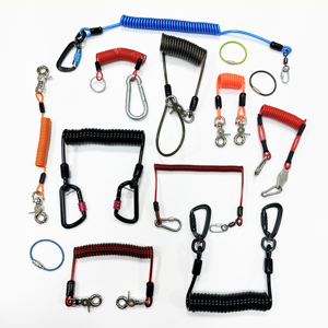 C-PIN High Quality 3mm PVC Lanyards Good Price Stocked Safety Tool with Eye Snap Hook and Swivel Rope Colorful Design