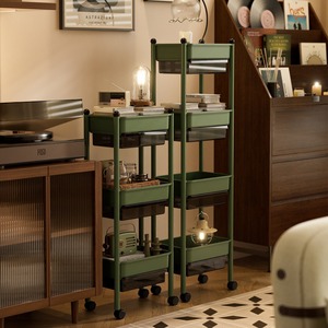 <b>Small</b> Trolley Storage Rack 5 Layers Movable Multi Functional For <b>Kitchen</b> Bedroom Space Saving - Product Image 1