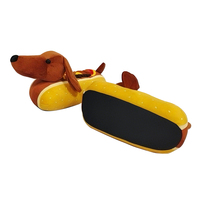 Nouveauté Pantoufles en peluche pour animaux de compagnie, design personnalisé, intérieur/extérieur, pantoufles en peluche d'hiver chaudes antidérapantes, pantoufles teckel