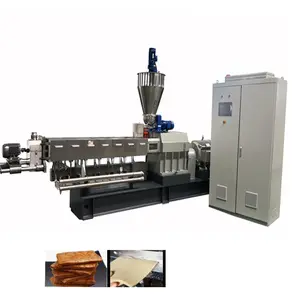 300 - 400kg per hour HMMA & LMMA soy isolate protein making machine soya protein chunk extruder plant