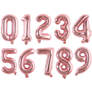 Wholesale Cream White Color 40 Inch Large 5 Pcs Foil Number Helium Inflatable <b>Decorations</b> First Birthday Party Foil <b>Balloon</b> Set - Product Image 4