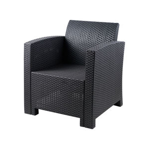 أريكة منسوجة خارجية أريكة مفردة من البلاستيك ومقعد الحب - Product Image 1