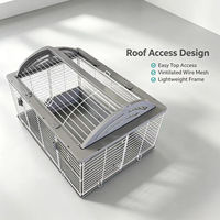 Grande cage pour cochon d'Inde, kit de démarrage, maison pour petits animaux en fil métallique avec mangeoire à foin, bouteille d'eau, cachette et rampe