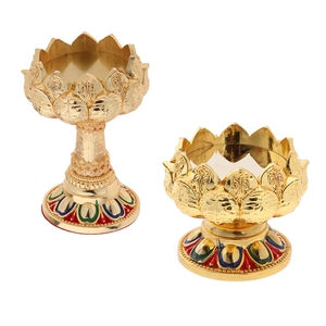 Lotus Shape bơ nến Đèn chủ cơ sở Tây Tạng Phật Giáo cầu nguyện gia công dịch vụ sản phẩm - Product Image 1