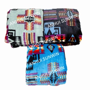 Prix d'usine gris aztèque flanelle polaire jeter couverture géométrique Boho Canada marché King Size couvertures légères pour lit - Product Image 4