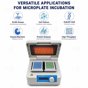 Agitateur Thermo-Shaker Numérique de Précision pour Microplaques, Capacité 2 Plaques, 1600 tr/min, Chauffage 80°C, pour Laboratoire, Incubateur Orbital, Mélangeur, Course Orbitale 3mm - Product Image 3