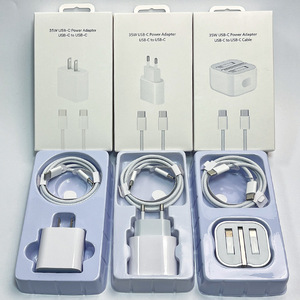 Wholesale 35W <b>USB</b>-<b>C</b> Power <b>Adapter</b> with Braided Type <b>C</b> Charging Cable PD Fast Charging Kit US/EU/UK <b>Plug</b> Retail Packaging - Product Image 6