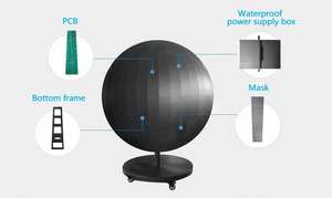 Pantallas LED <span class=keywords><strong>en</strong></span> forma de bola personalizables para <span class=keywords><strong>centros</strong></span> <span class=keywords><strong>comerciales</strong></span> y tiendas minoristas Varios modelos de módulos Pantalla LED creativa - Product Image 4