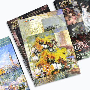 Bìa cứng retro máy tính xách tay màu trang minh họa cổ điển sinh viên <span class=keywords><strong>notepad</strong></span> Ấn Tượng nghệ thuật tinh tế Nhật Ký máy tính xách tay - Product Image 3