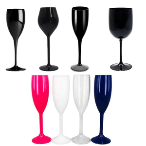 Verres à vin en <span class=keywords><strong>polycarbonate</strong></span> blancs de style américain, incassables, avec logo personnalisé, capacité 200 ml (7 oz), forme élancée, pour flûte - Product Image 6