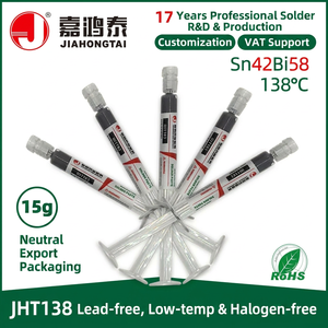 Pâte à souder sans plomb JIAHONGTAI Sn42Bi58 basse température 138°C, <span class=keywords><strong>seringue</strong></span> 15g, <span class=keywords><strong>flux</strong></span> <span class=keywords><strong>de</strong></span> soudage sans halogène pour SMT BGA PCB Reballing - Product Image 4