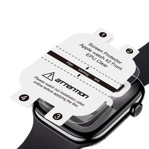 ฟิล์มกันรอยหน้าจอใสแบบกำหนดเองสำหรับ Apple Watch Series 42 มม. 46 มม. ฟิล์มสมาร์ทวอทช์โปร่งใสสูงด้านหน้า ซ่อมแซมตัวเองได้สำหรับนาฬิกา - Product Image 1