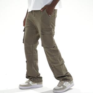 Pantalones Cargo de Lona Personalizados con Múltiples Bolsillos, Cordón Ajustable, Cintura Media, Joggers Deportivos de Alta Calidad para Hombre - Product Image 6