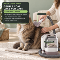 Kit de toilettage pour animaux 6-en-1 avec aspirateur, aspiration 12 kPa, réservoir de poussière 3,2 L, tondeuse et brosse de démêlage pour chiens et chats