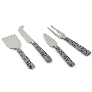<b>Cheese</b> <b>Knife</b> <b>Set</b> Stainless Steel Blades Resin Handles Durable Eco Friendly Kitchen Tools For <b>Cheese</b> Serving Use And Kitchen Use - Product Image 1