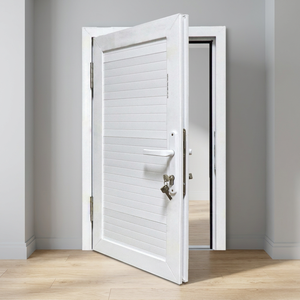 Puerta Abatible Manual de PVC HOFFEN, 81x205 cm, Insonorizada, Impermeable, Aislamiento Térmico, Resistente al Viento, Diseño Moderno para Exteriores de Viviendas - Product Image 3