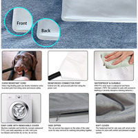 Coussin chauffant électrique pour animaux de compagnie, lavable, à température réglable, étanche, avec affichage numérique, confortable, pour chiens et chats